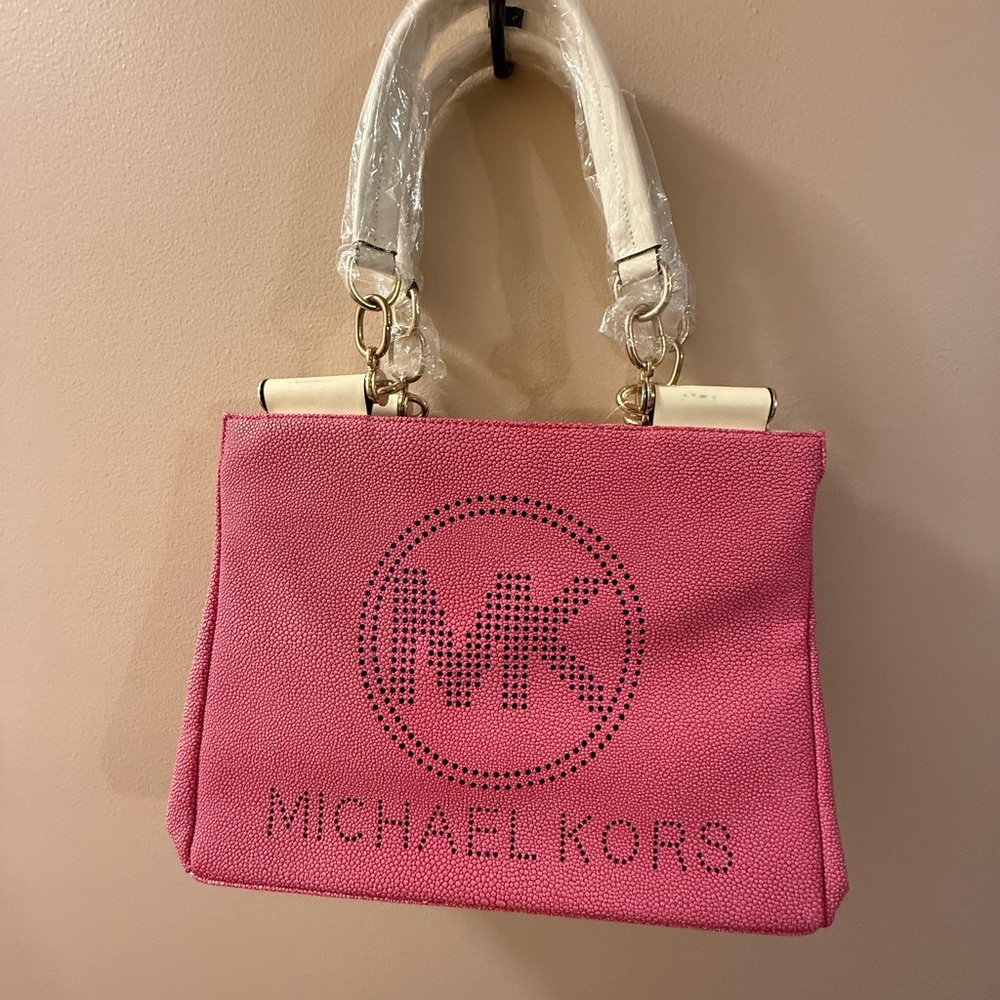 Michael Kors Pink and ivory Tote Bag NWT
